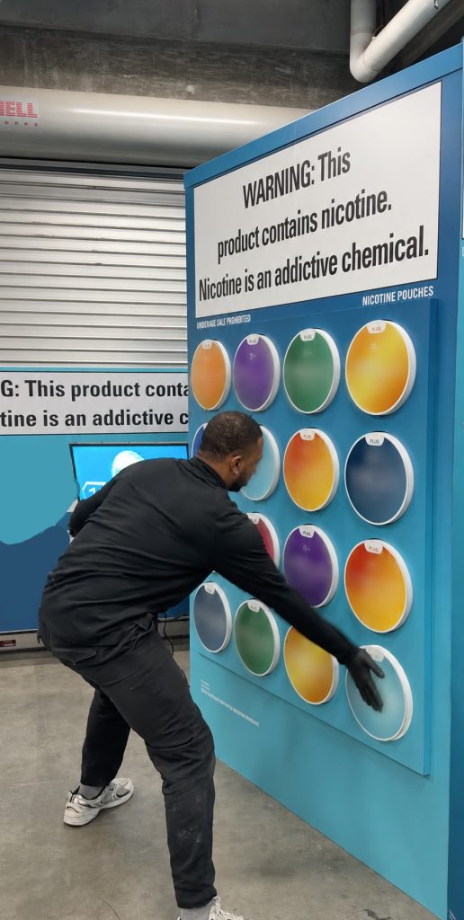 player playing the reaction game