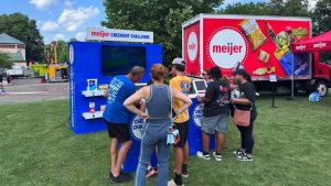 people playing with MEIJER checkout challenge