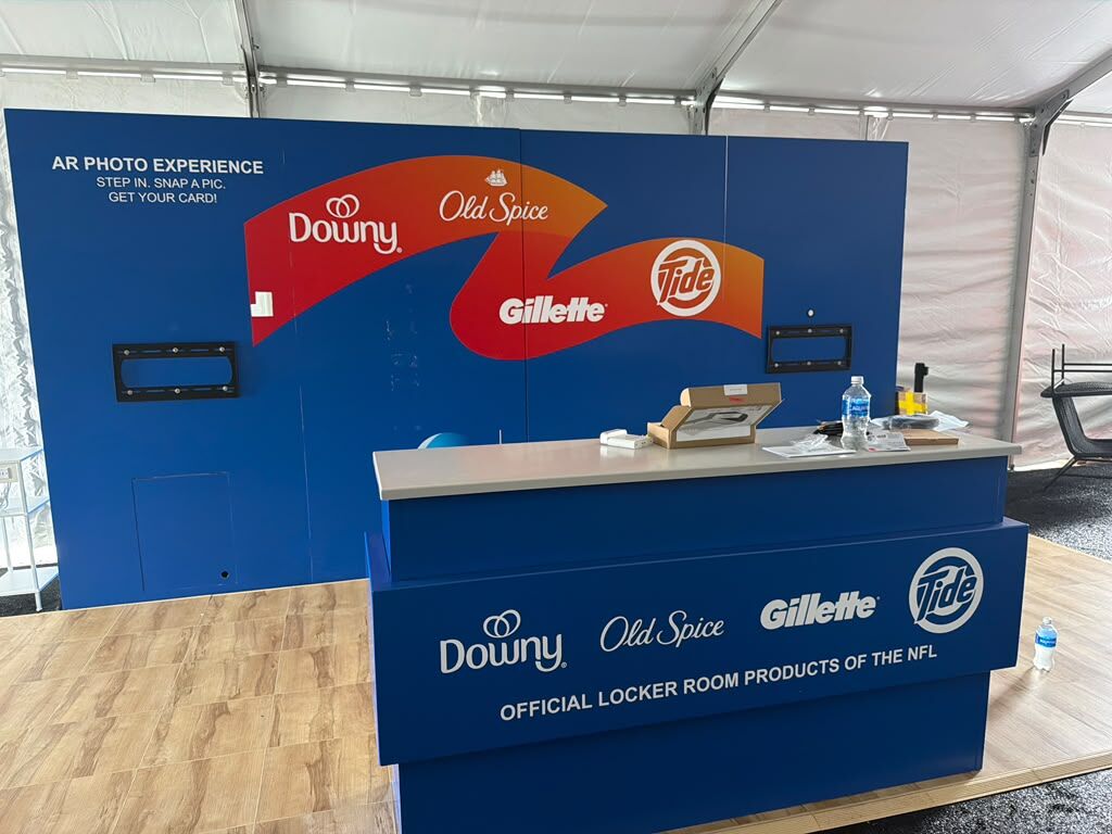 booth setup at NFL FLAG Championships