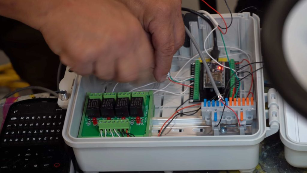 Wiring or electronics enclosure shot