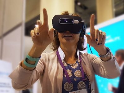 vr used by a person