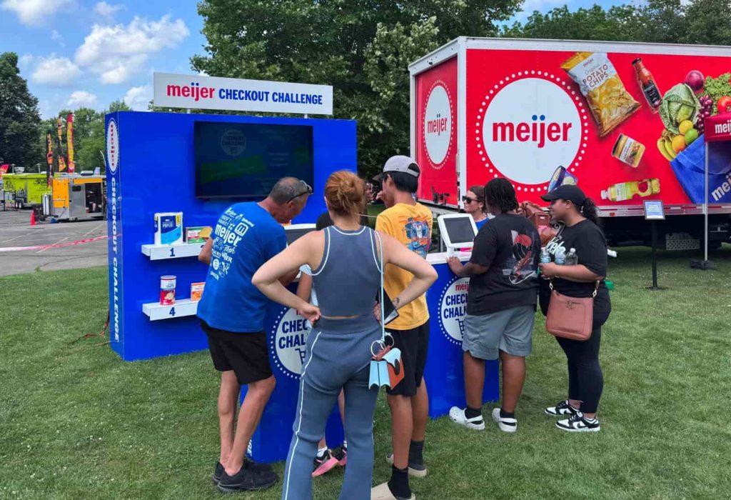 people playing with MEIJER checkout challenge