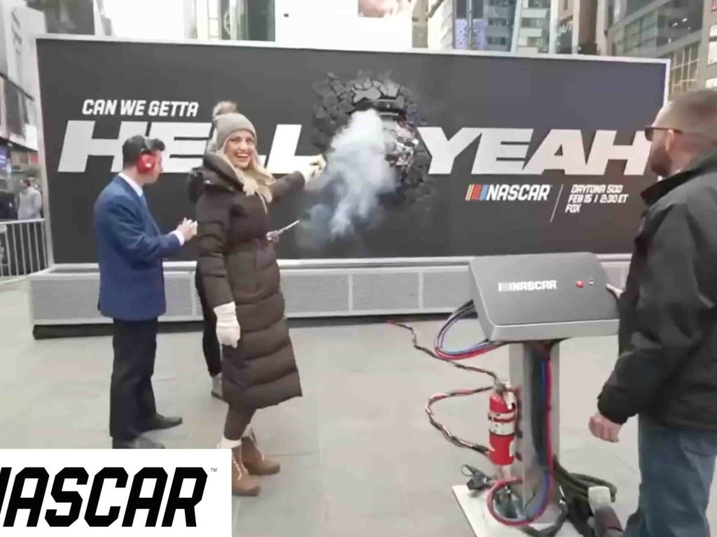 Reporter filming smoke